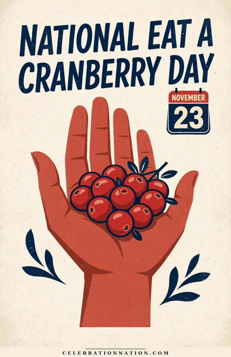 National Eat a Cranberry Day poster
