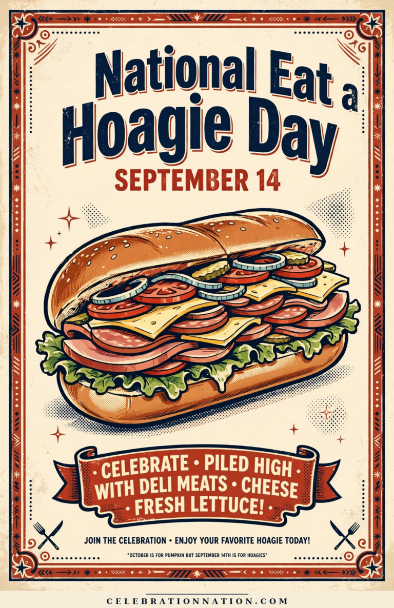 National Eat a Hoagie Day poster