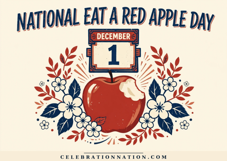 National Eat a Red Apple Day poster