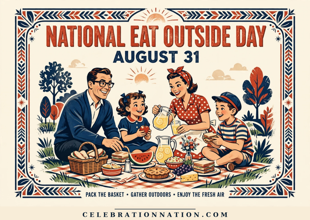 National Eat Outside Day poster