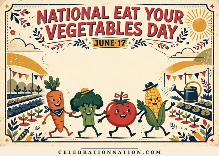 National Eat Your Vegetables Day poster