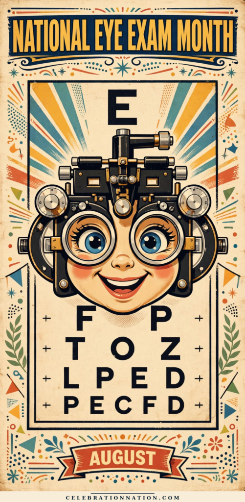 National Eye Exam Month poster