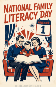National Family Literacy Day illustration, November 1