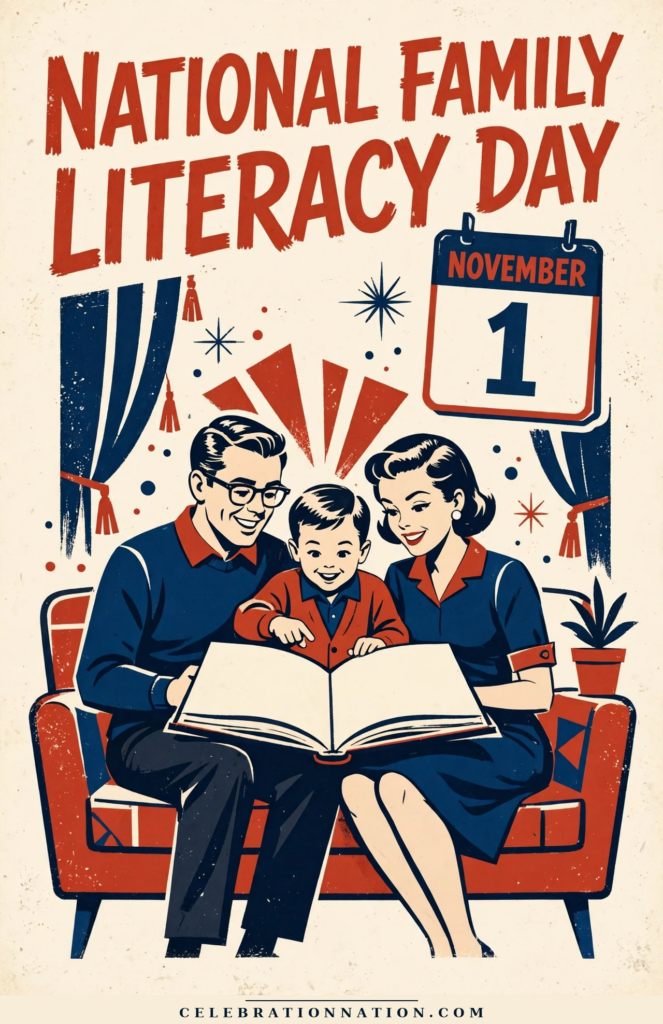 National Family Literacy Day illustration, November 1