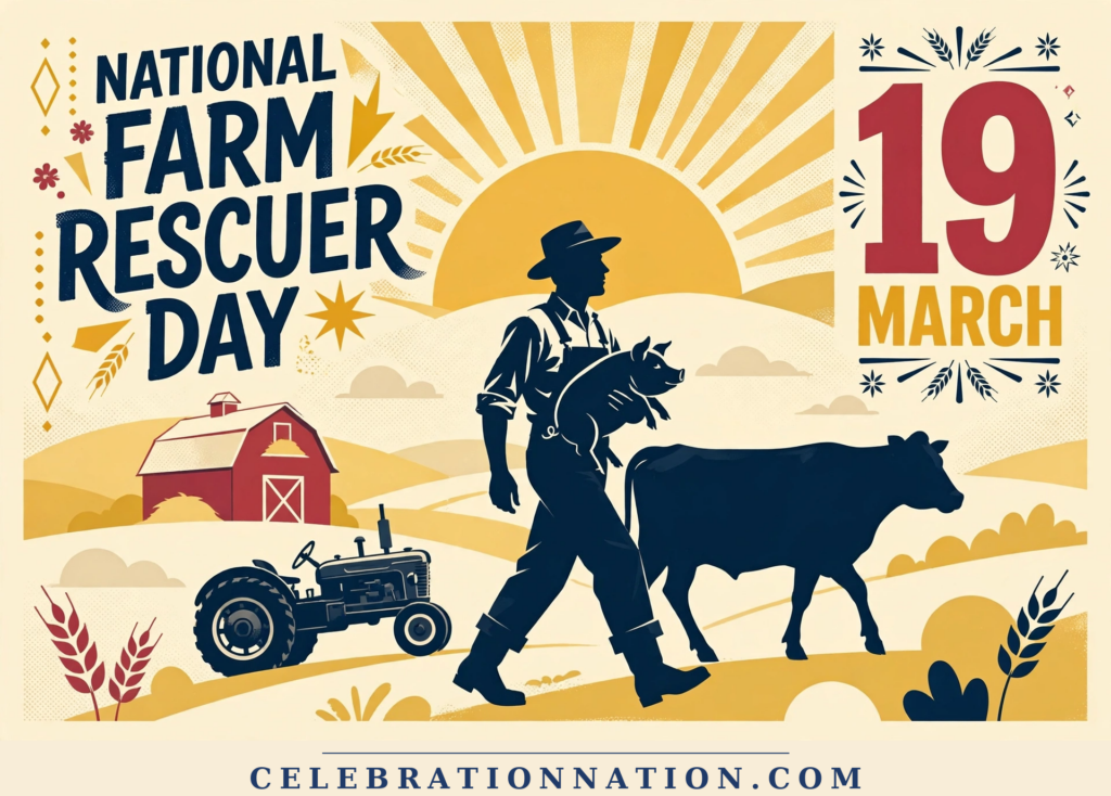 National Farm Rescuer Day poster