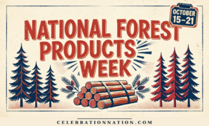 National Forest Products Week illustration, October 15-21, 2023