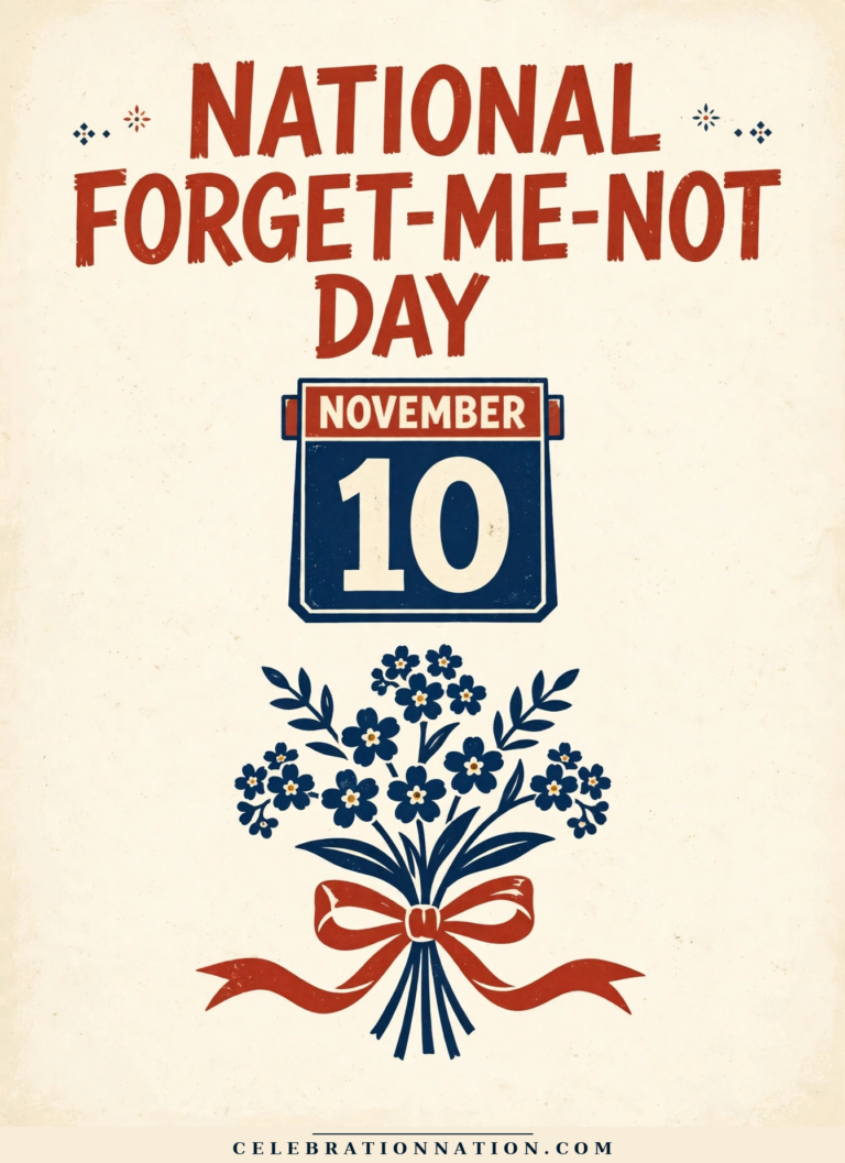 National Forget-Me-Not Day poster