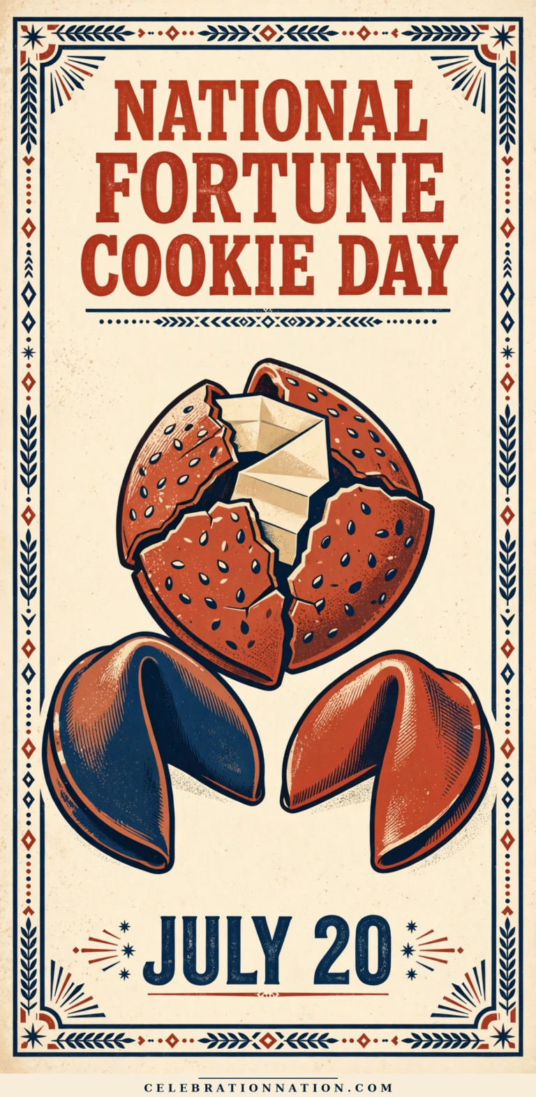 National Fortune Cookie Day poster