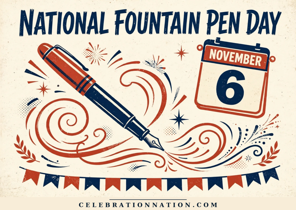 National Fountain Pen Day illustration, November 6