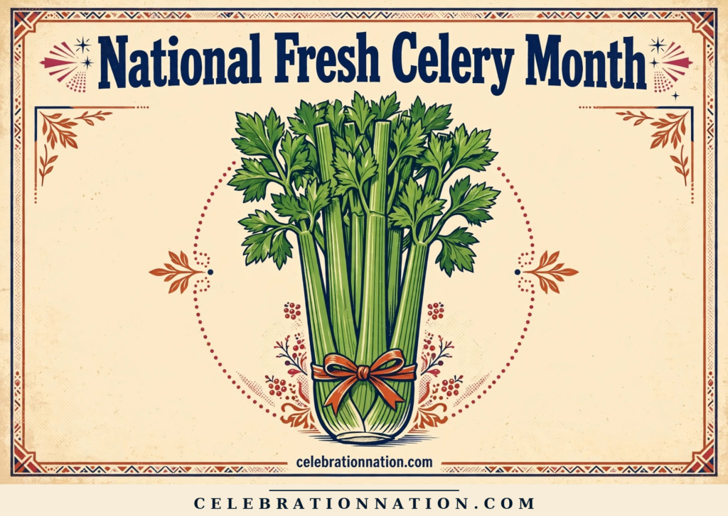 National Fresh Celery Month poster