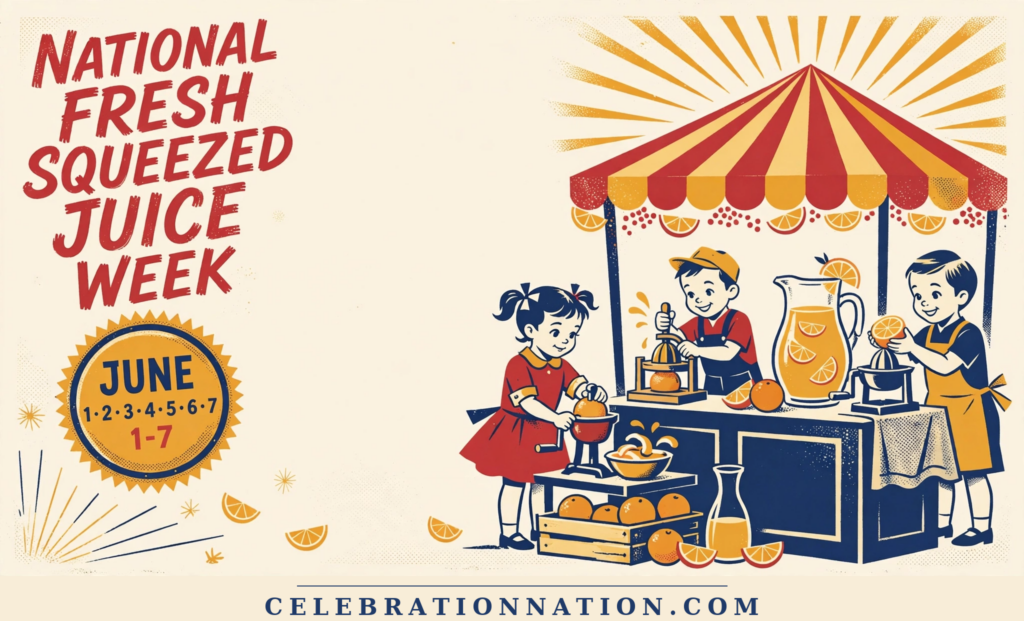 National Fresh Squeezed Juice Week poster