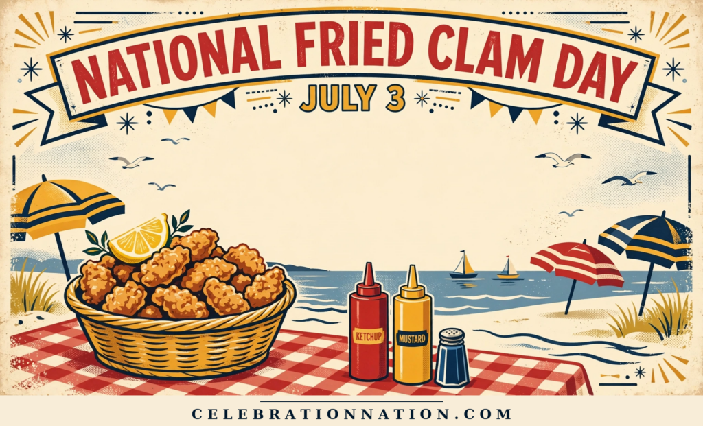 National Fried Clam Day poster
