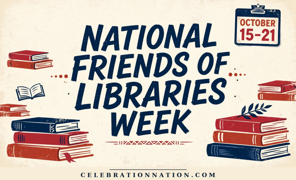 National Friends of Libraries Week poster