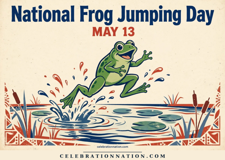 National Frog Jumping Day poster
