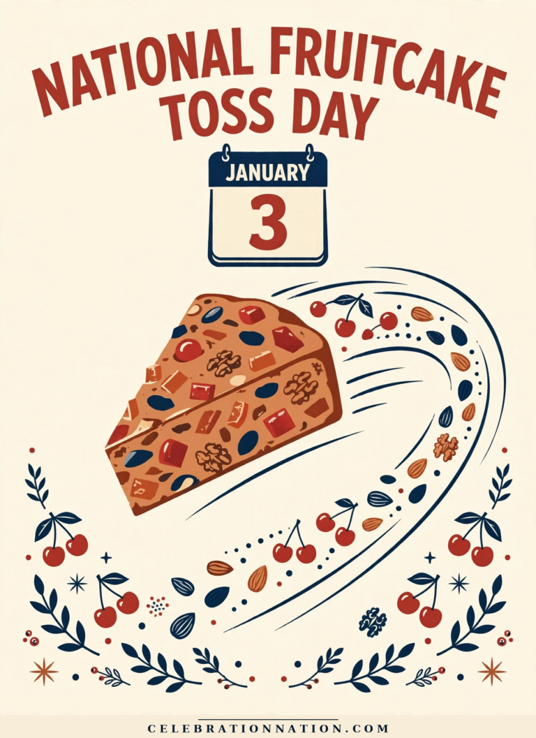 National Fruitcake Toss Day poster