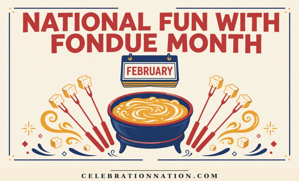 National Fun with Fondue Month poster