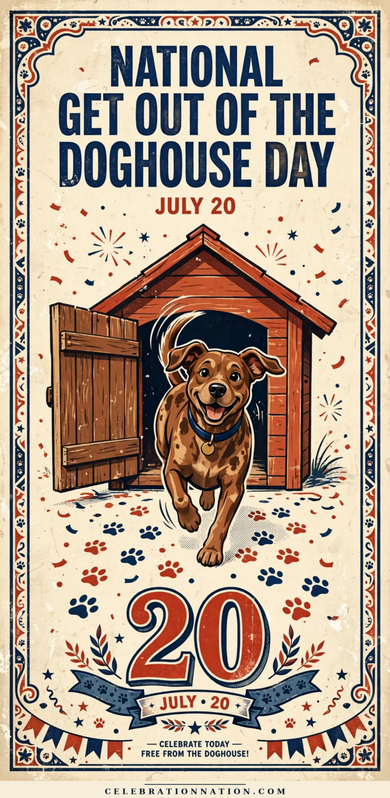 National Get Out of the Doghouse Day poster