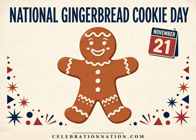 National Gingerbread Cookie Day poster