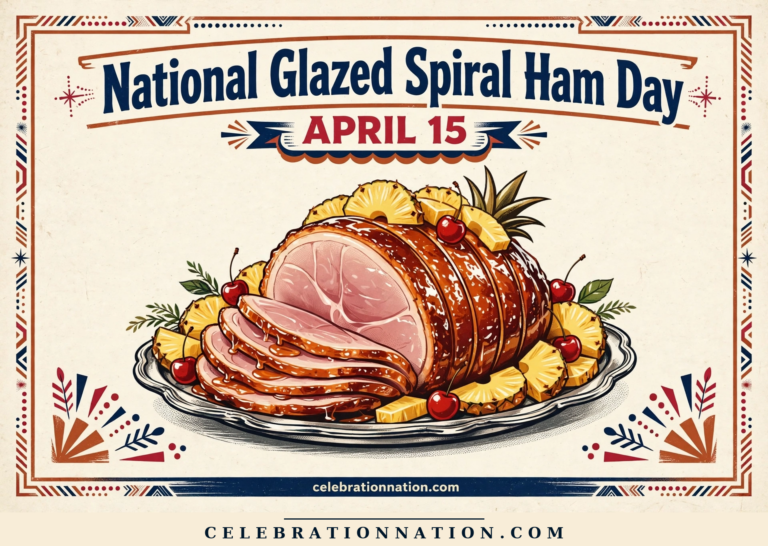 National Glazed Spiral Ham Day poster