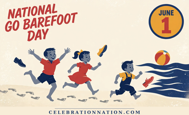 National Go Barefoot Day poster