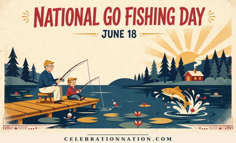 National Go Fishing Day poster