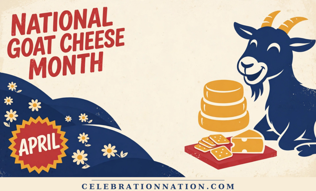 National Goat Cheese Month poster