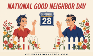 National Good Neighbor Day illustration, September 28
