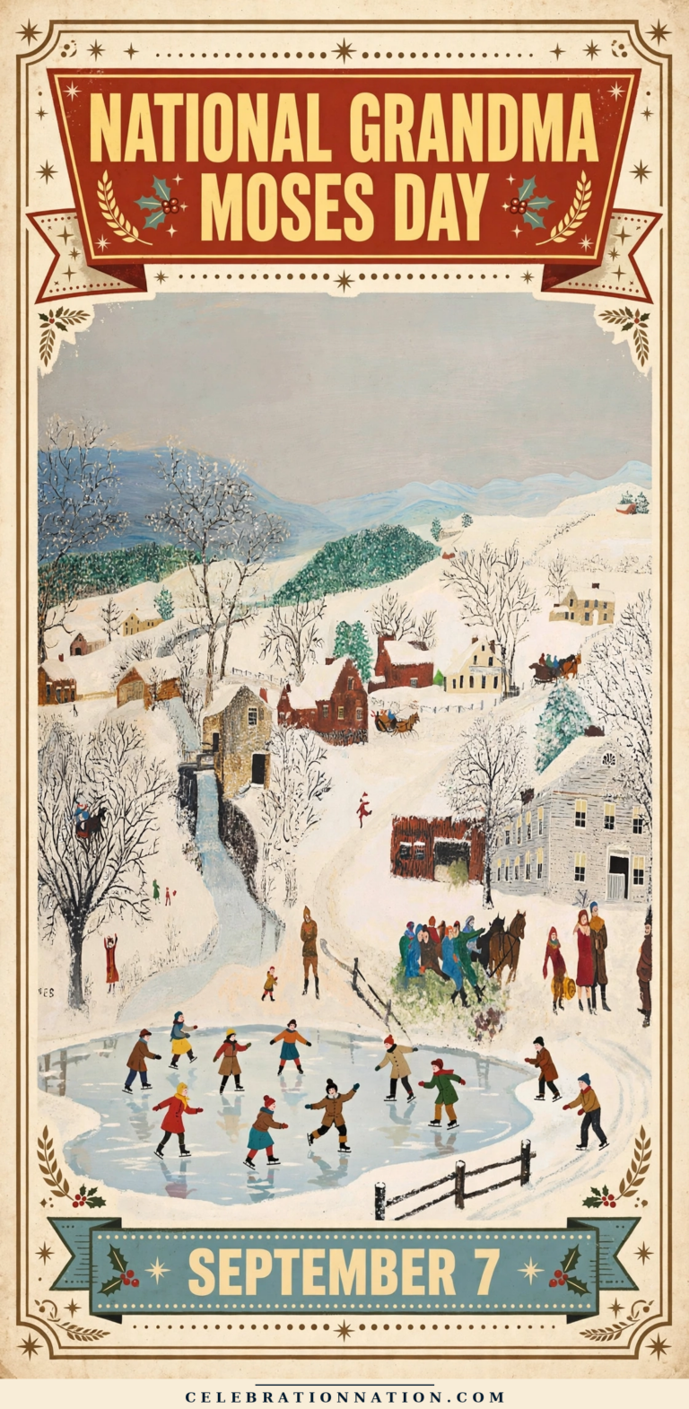 National Grandma Moses Day poster