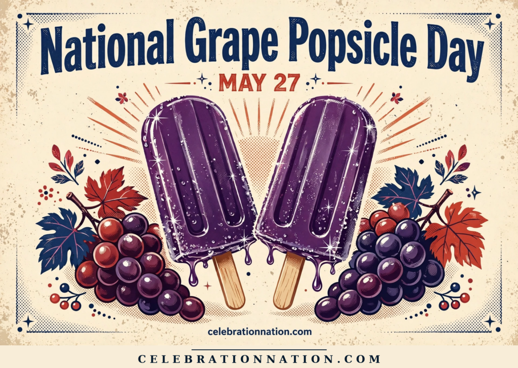 National Grape Popsicle Day poster