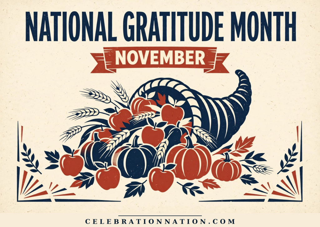 National Gratitude Month poster