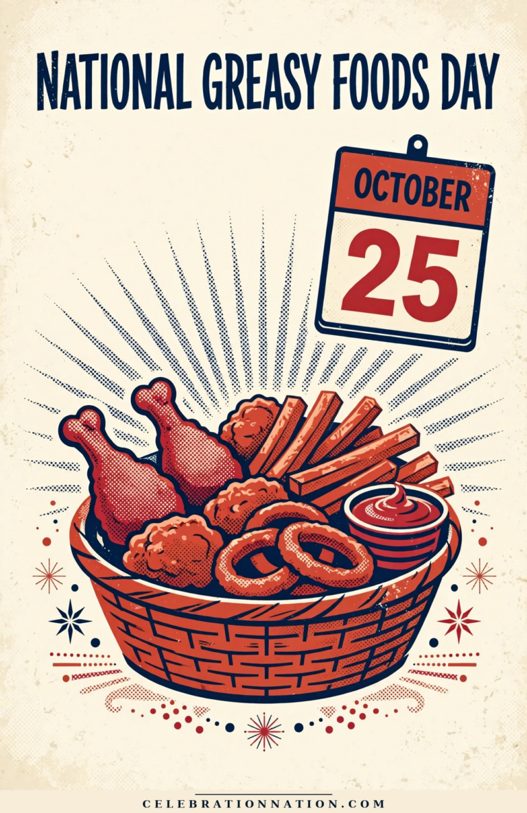 National Greasy Foods Day poster