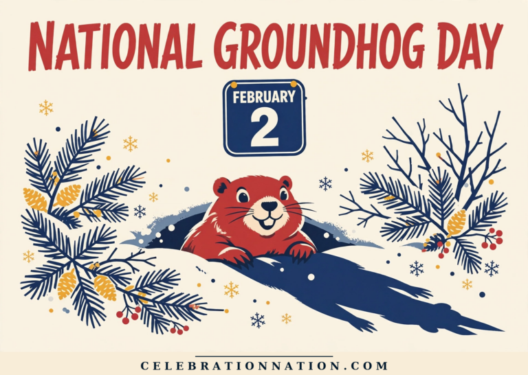 National Groundhog Day poster