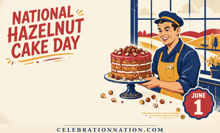 National Hazelnut Cake Day poster