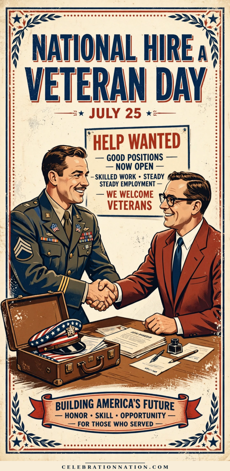 National Hire a Veteran Day poster
