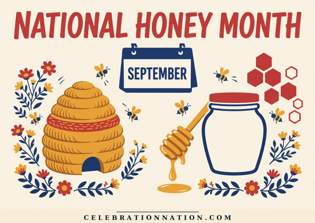 National Honey Month poster