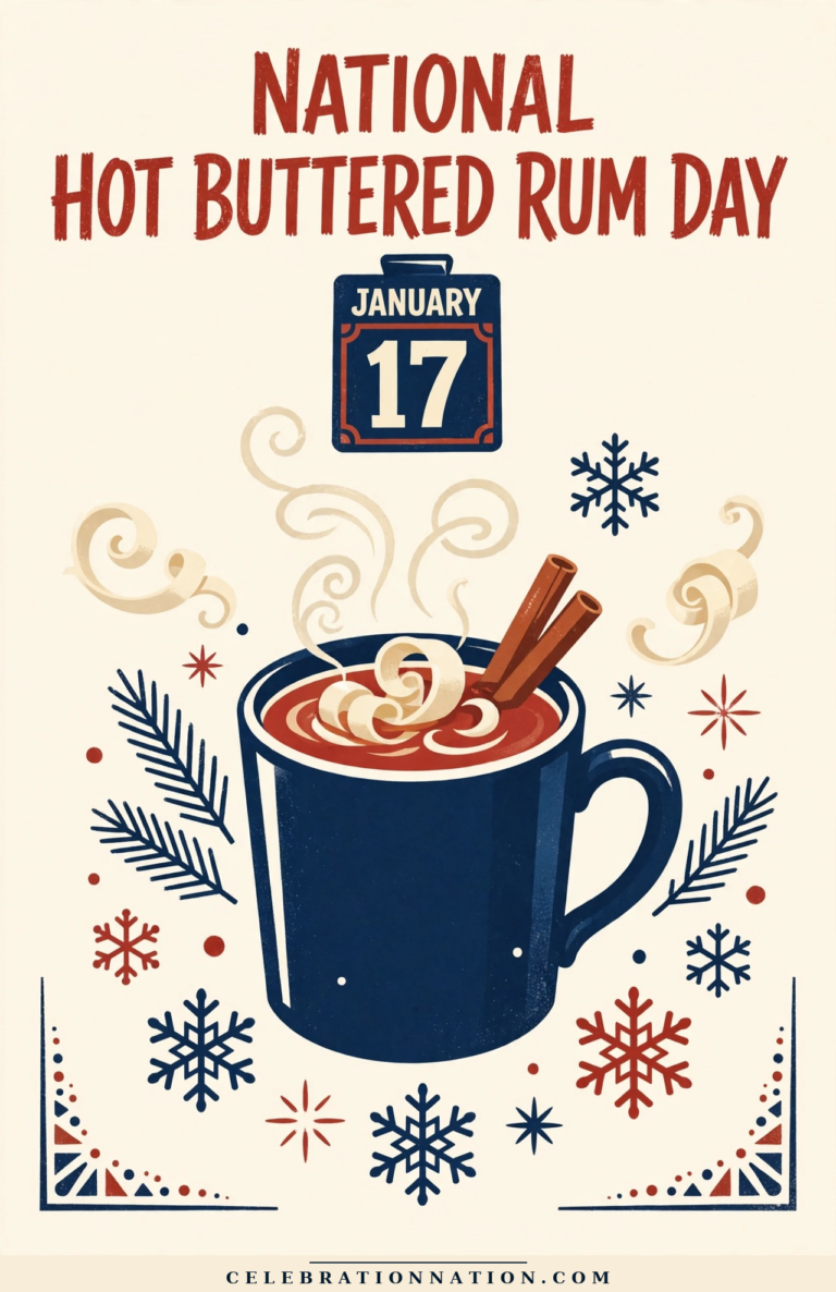 National Hot Buttered Rum Day poster