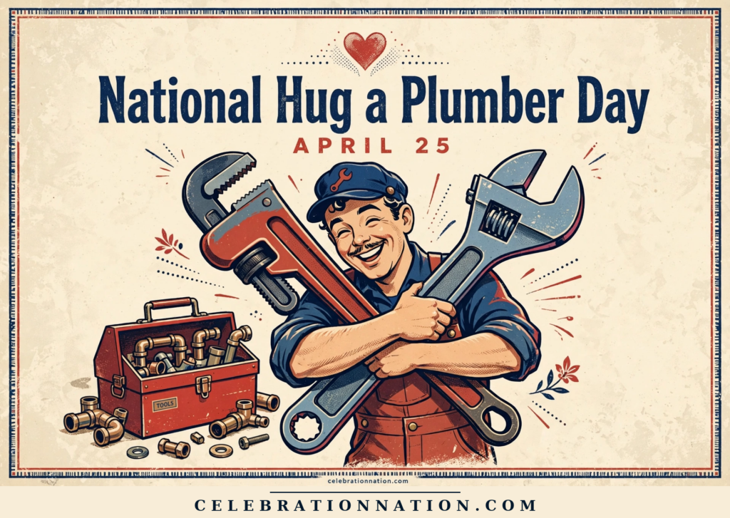 National Hug a Plumber Day poster