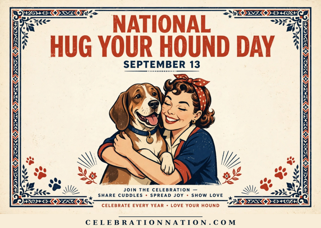 National Hug Your Hound Day poster
