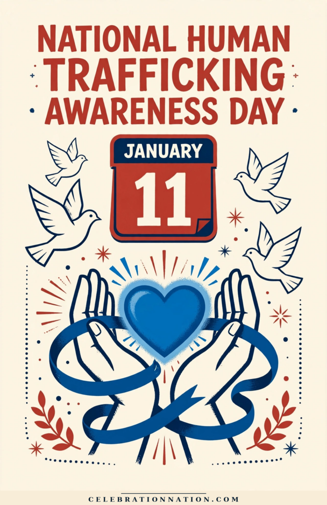 National Human Trafficking Awareness Day illustration, January 11