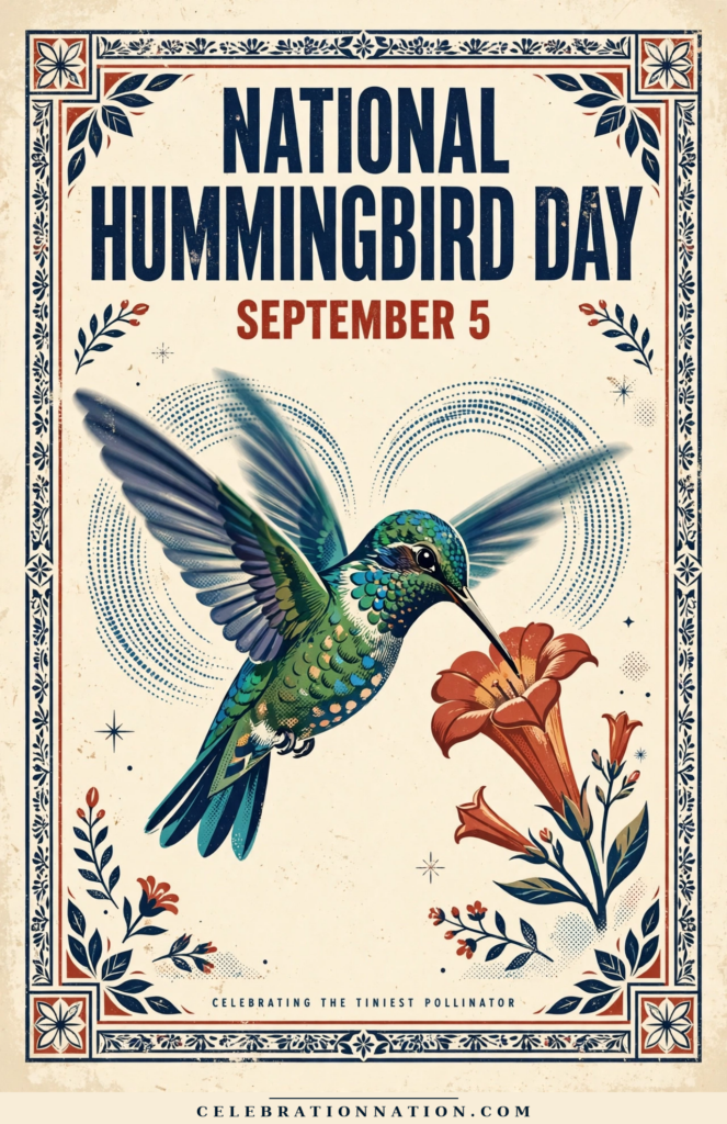National Hummingbird Day poster