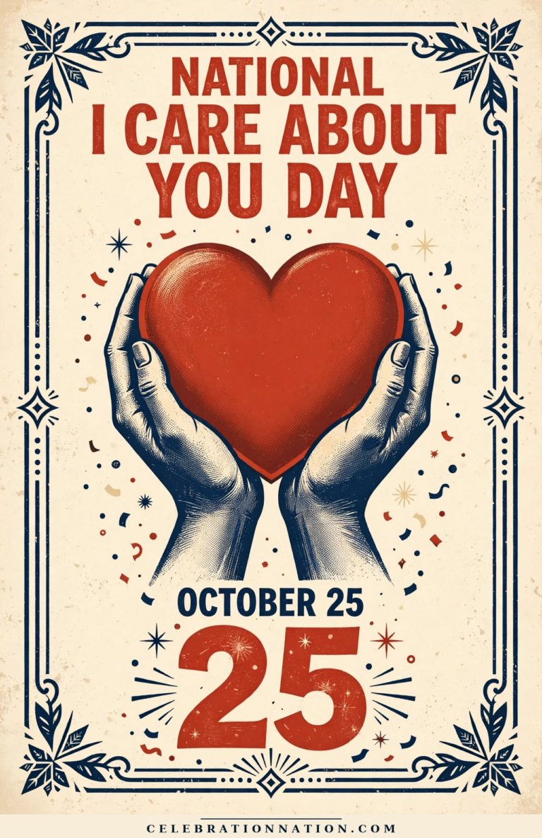 National I Care About You Day poster