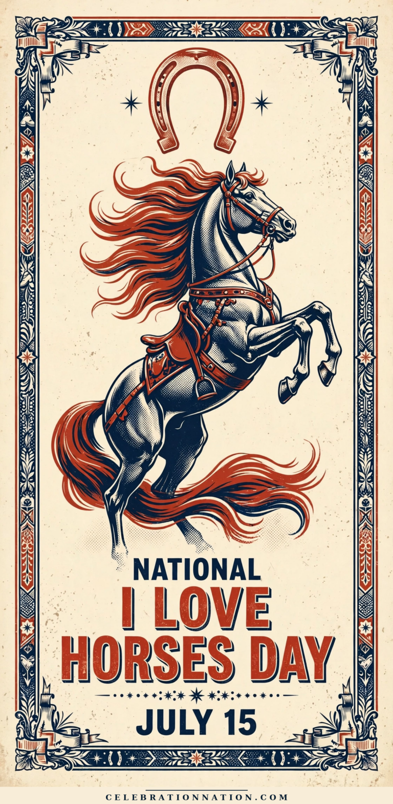 National I Love Horses Day poster