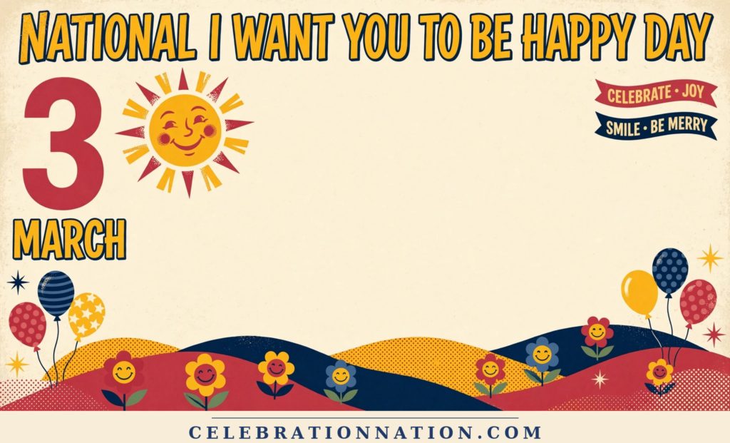 National I Want You to Be Happy Day poster
