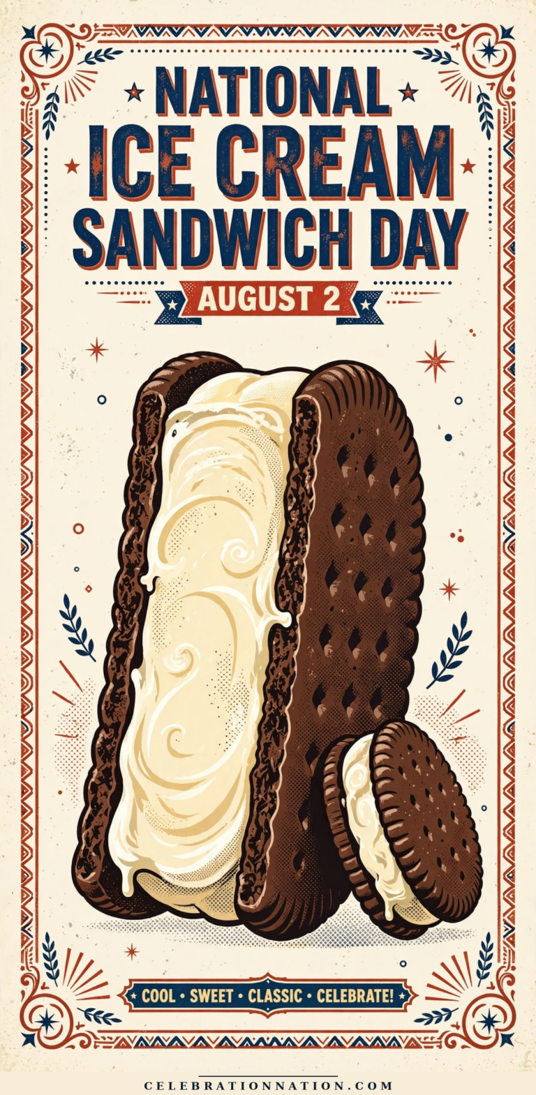National Ice Cream Sandwich Day poster