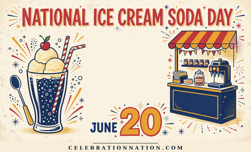National Ice Cream Soda Day poster