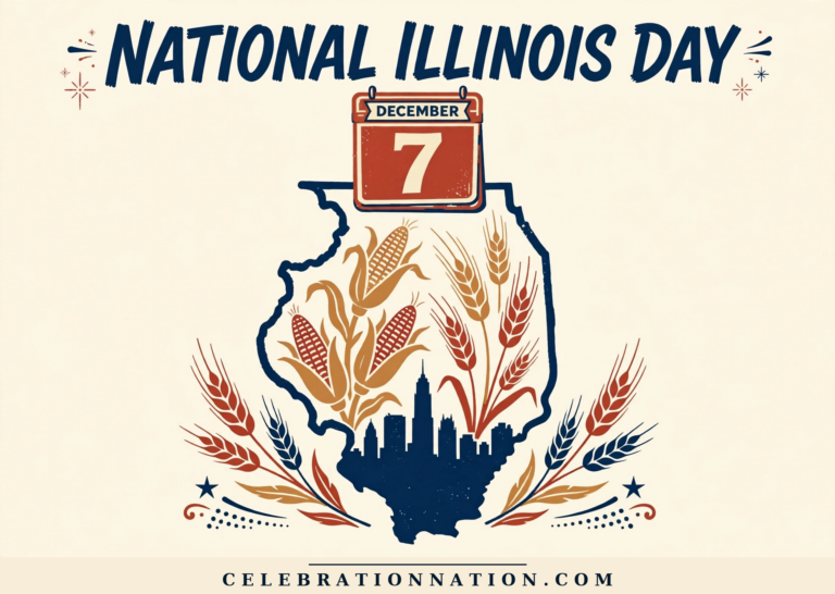National Illinois Day poster