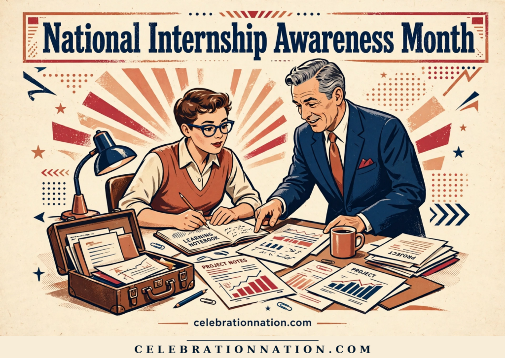 National Internship Awareness Month poster
