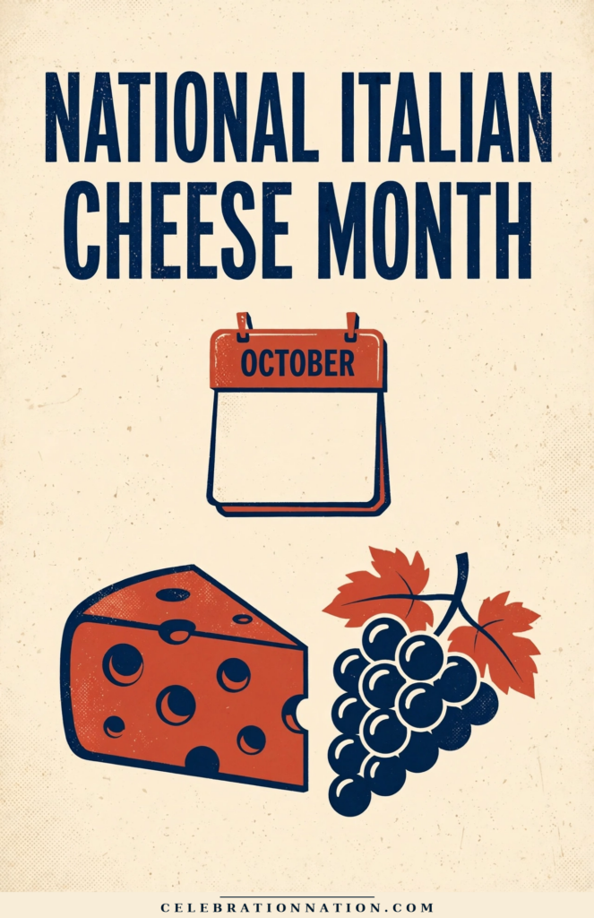 National Italian Cheese Month poster
