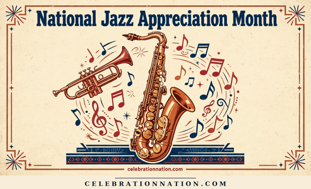 National Jazz Appreciation Month poster