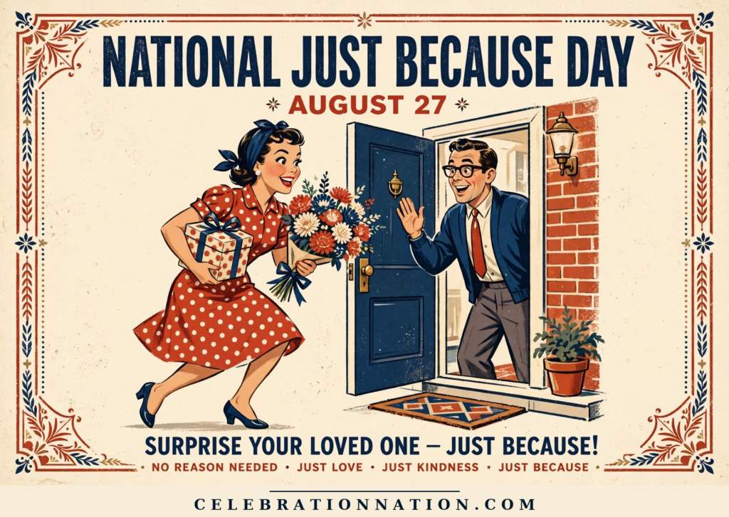National Just Because Day poster
